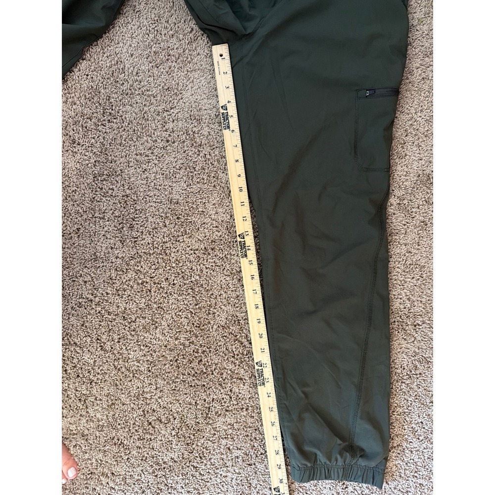 Eddie Bauer Rainier Fleece Lined Pants Womens 10 Olive Cargo Joggers Hiking - Picture 11 of 11